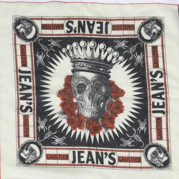 Gaultier jeans 1990s rare boho tattoo print pareu/sarong on fine woven cotton. - Picture 3 of 7